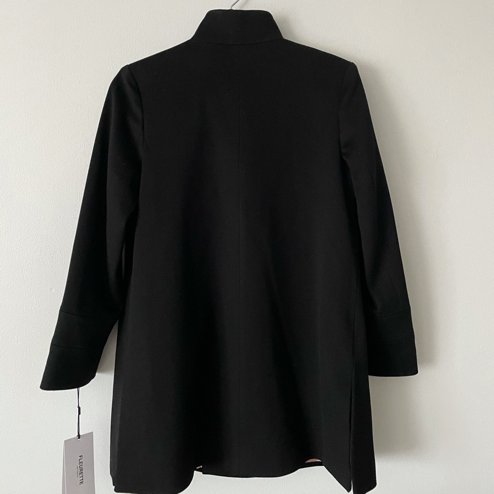 FLEURETTE Stand Collar Wool Car Coat - Picture 10 of 15